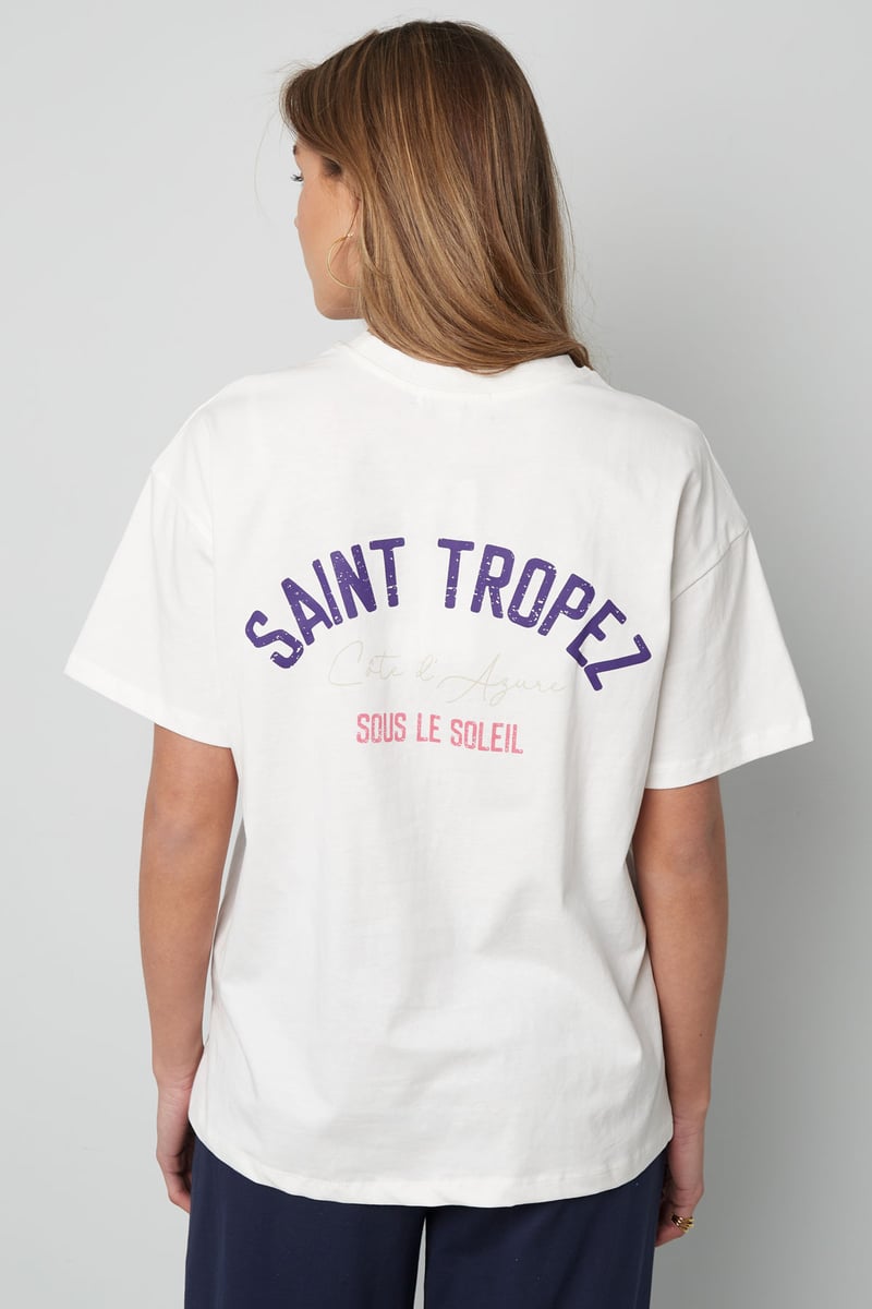 T-shirt saint tropez - Wit