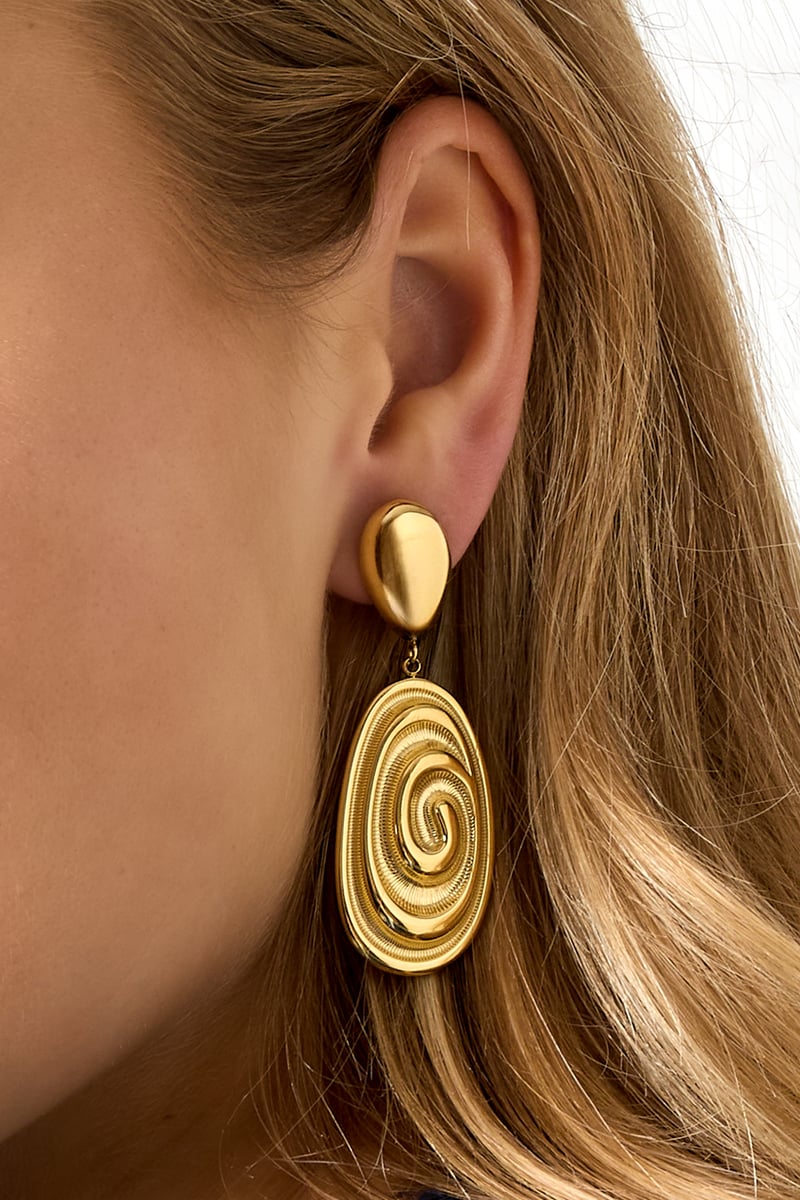 Oorbellen van roestvrij staal met druppelvorm, onregelmatige vorm, casual, dagelijks, eenvoudig, serie, damessieraden