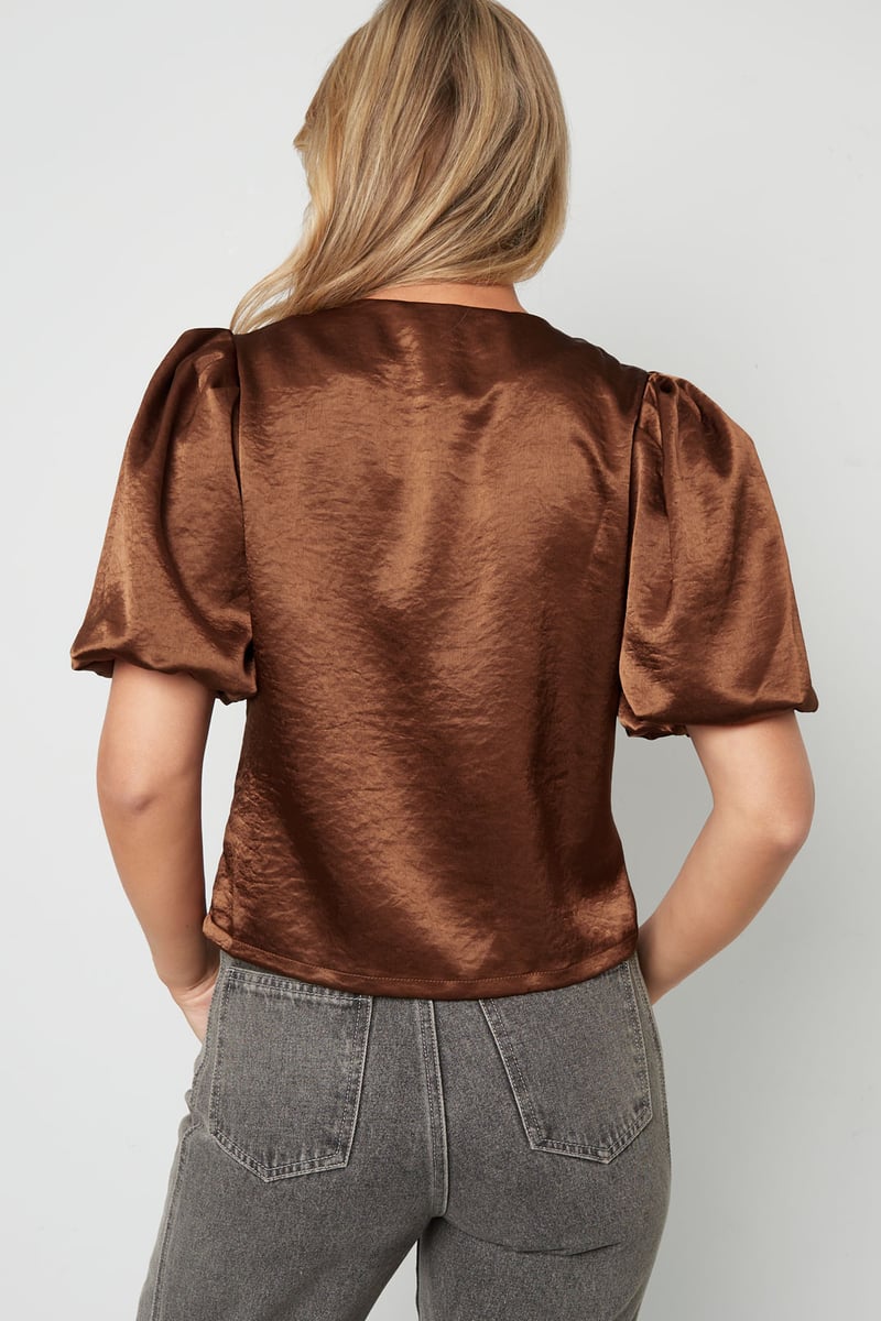 Statement top met pofmouwen