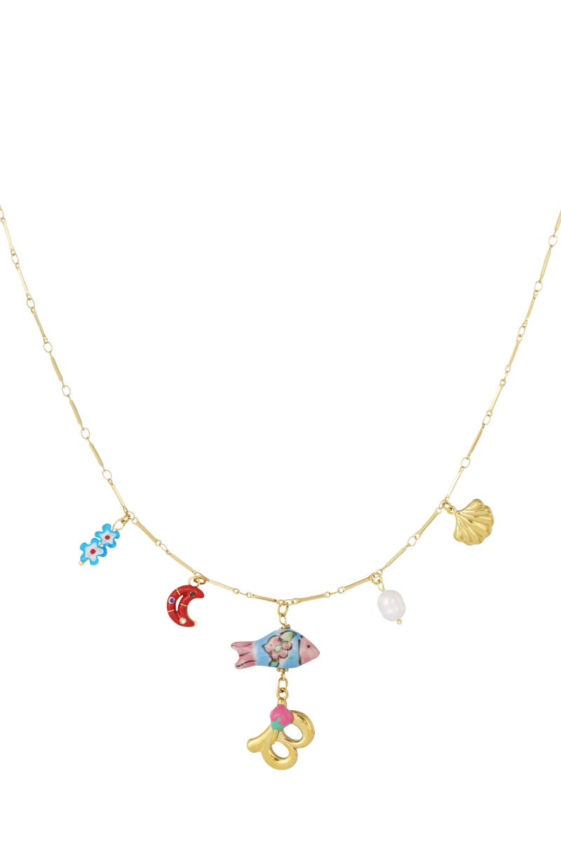 Happy Initials ketting met bedels