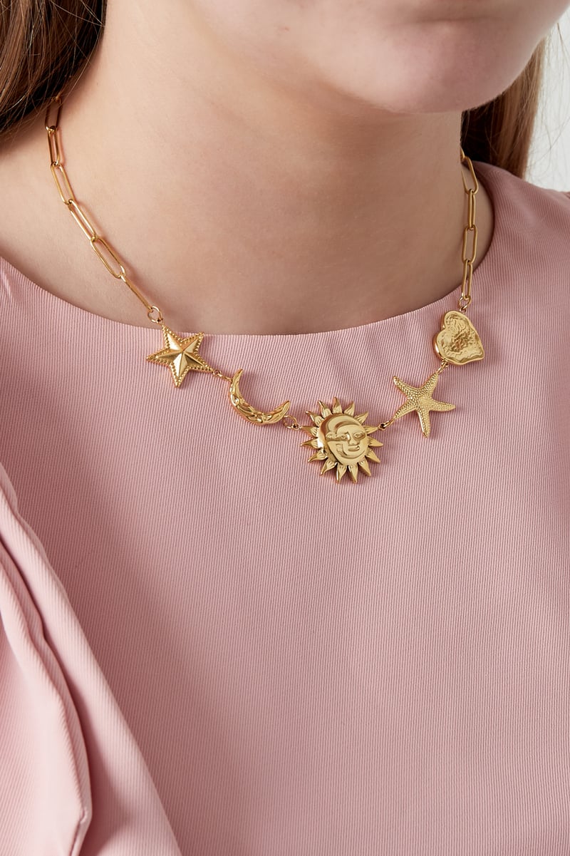 Zon Maan Ster Ketting