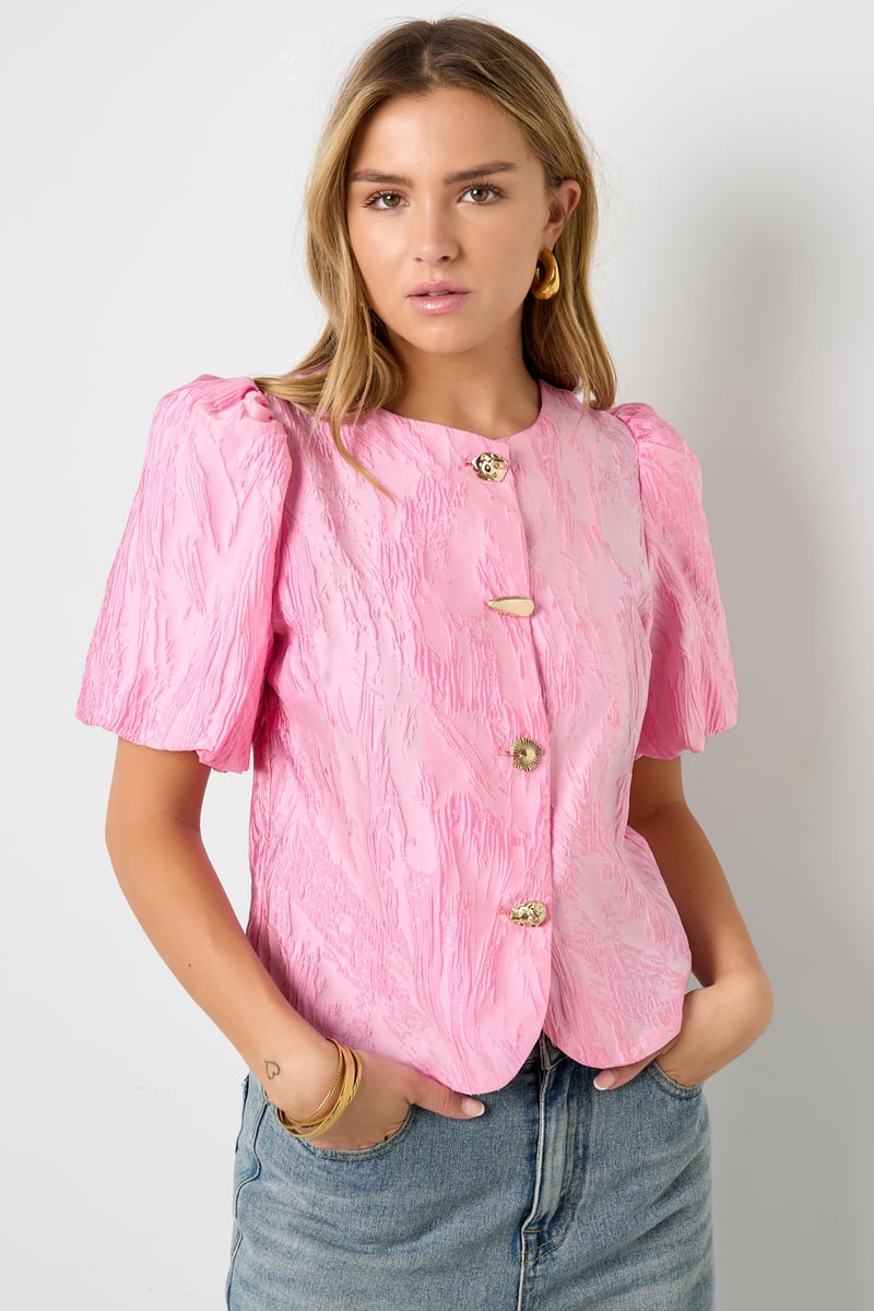 Statement top met pofmouwen