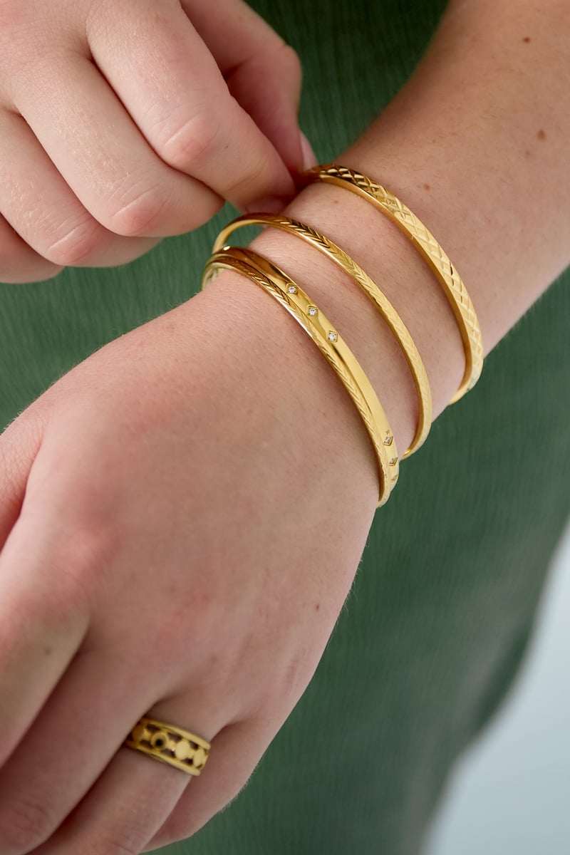 Armbanden van roestvrij staal, geometrisch, casual, dagelijks, eenvoudig, serie, damessieraden