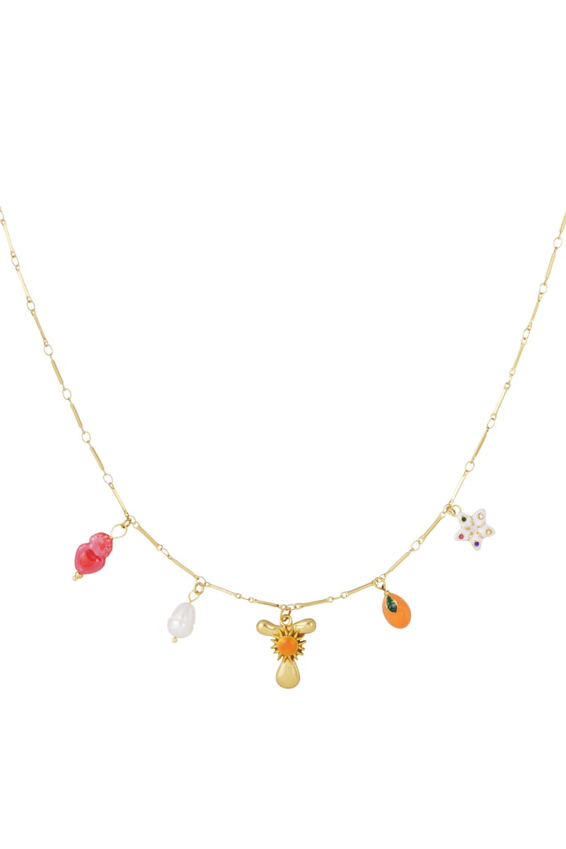 Happy Initials ketting met bedels