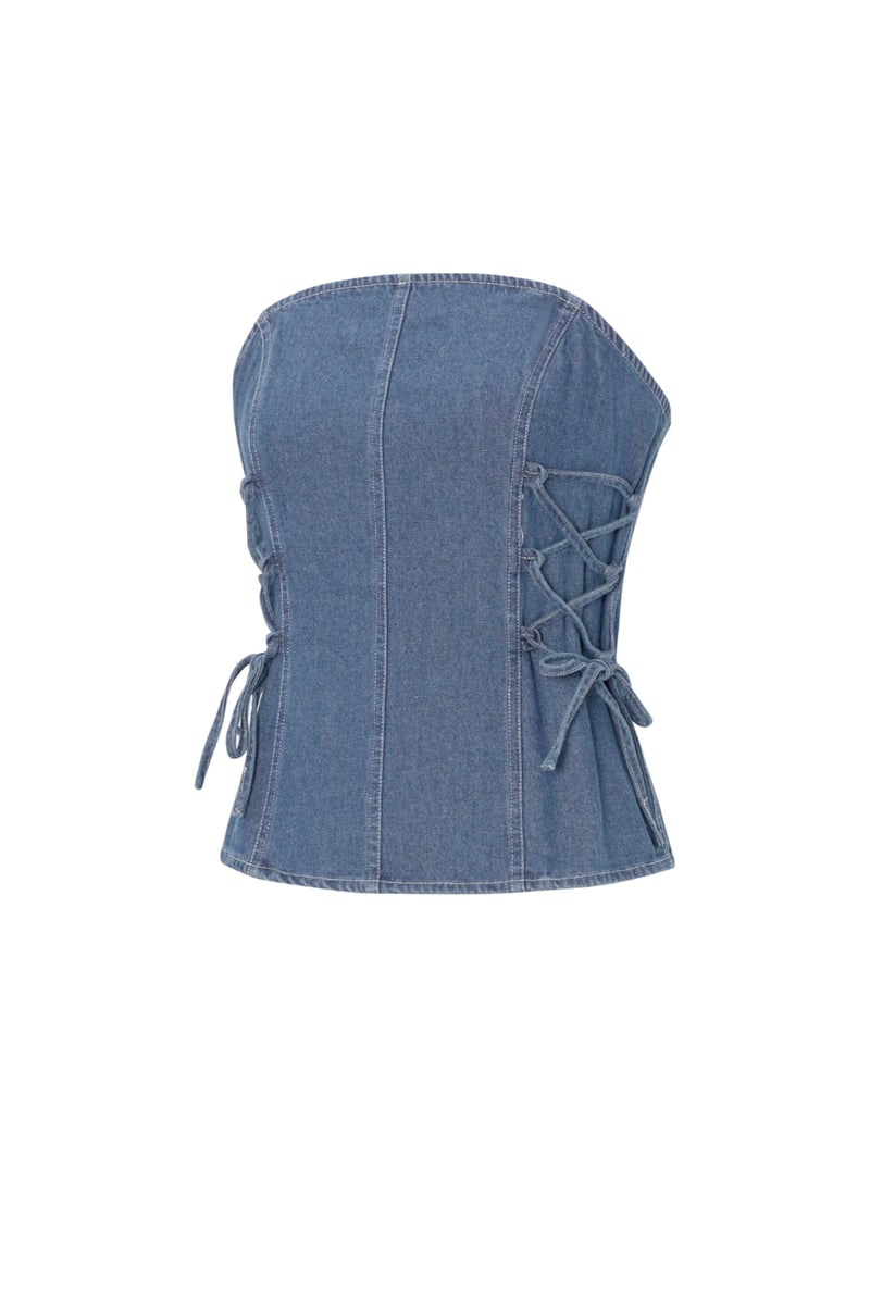 Denim kanten tubetop