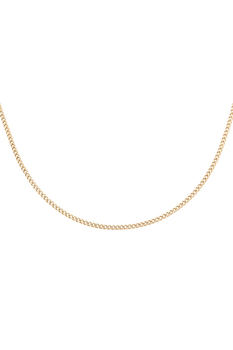 Ketting Tiny Plain Chains Goud kleur Stainless Steel