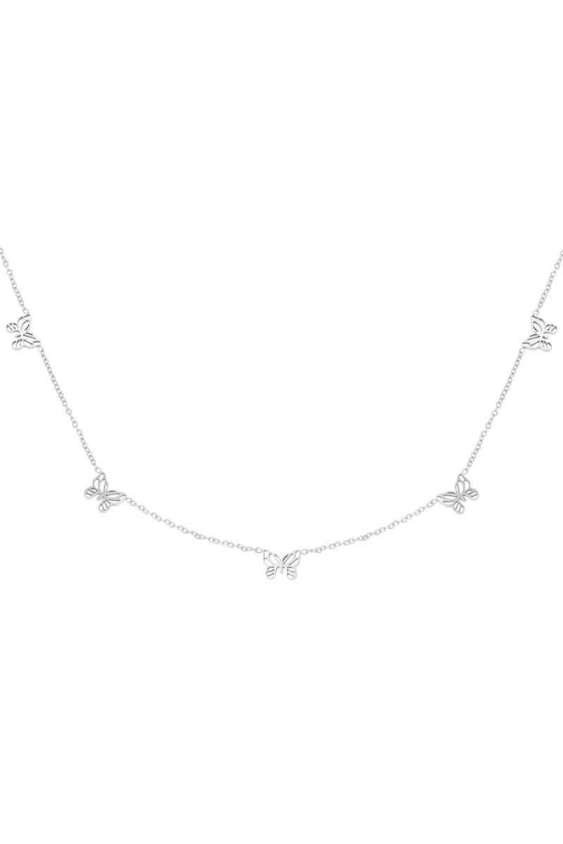 Ketting Little Butterflies Zilver Stainless Steel