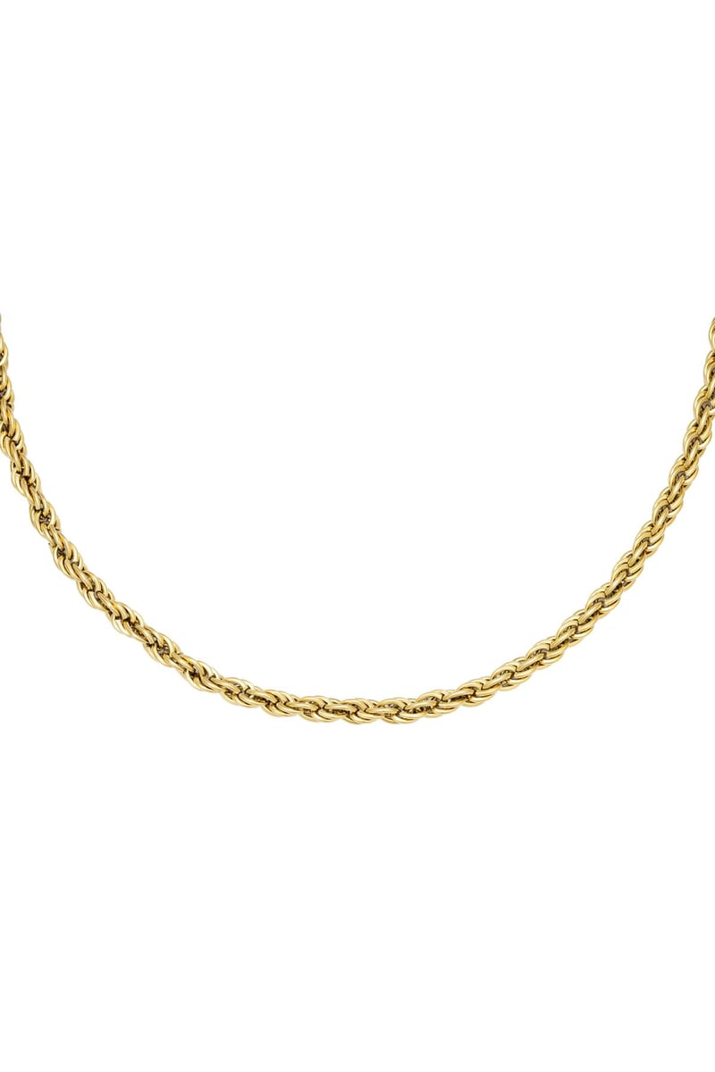 Ketting Twisted Chain Goud kleur Stainless Steel