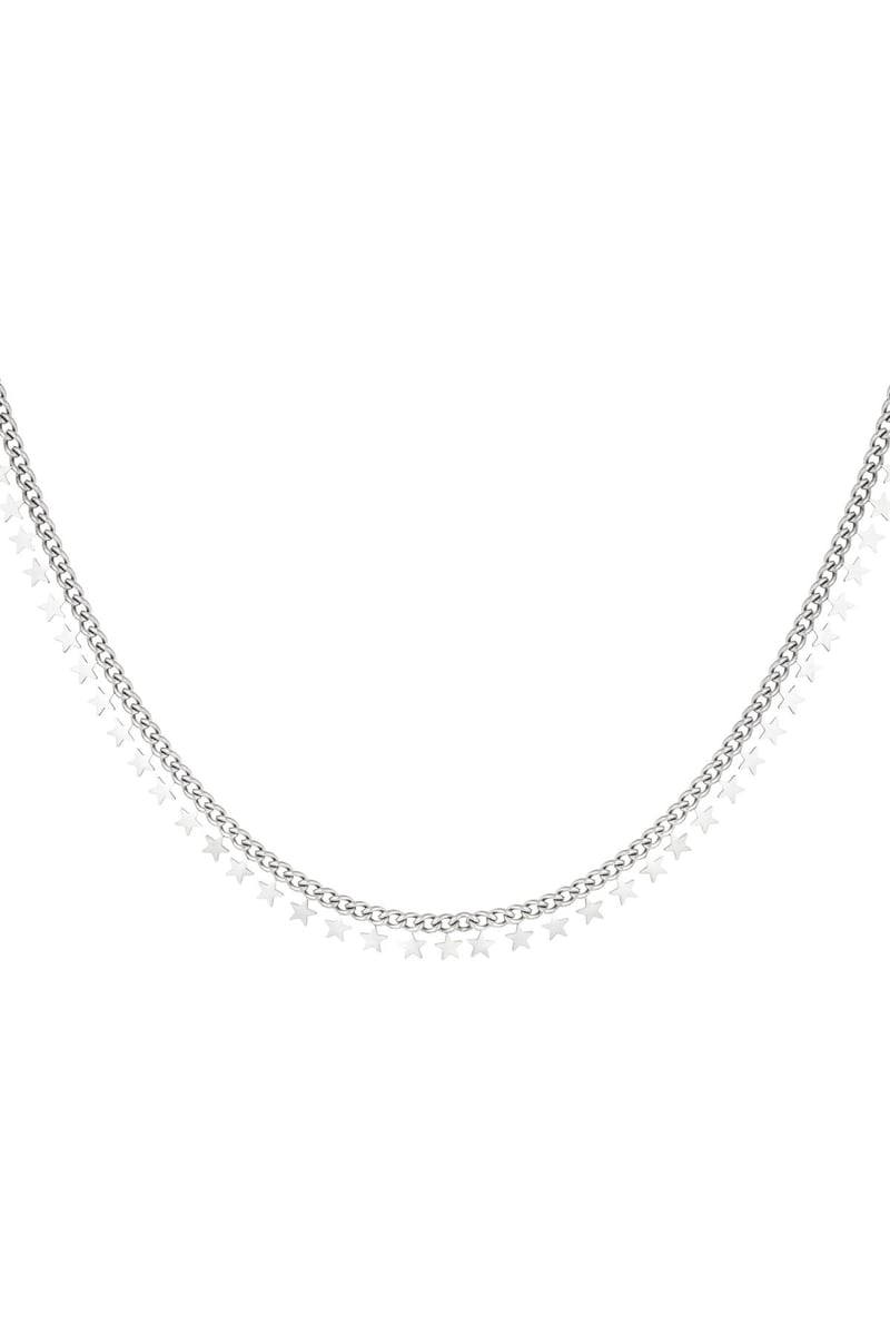 RVS ketting sterren necklace Goud kleur Stainless Steel