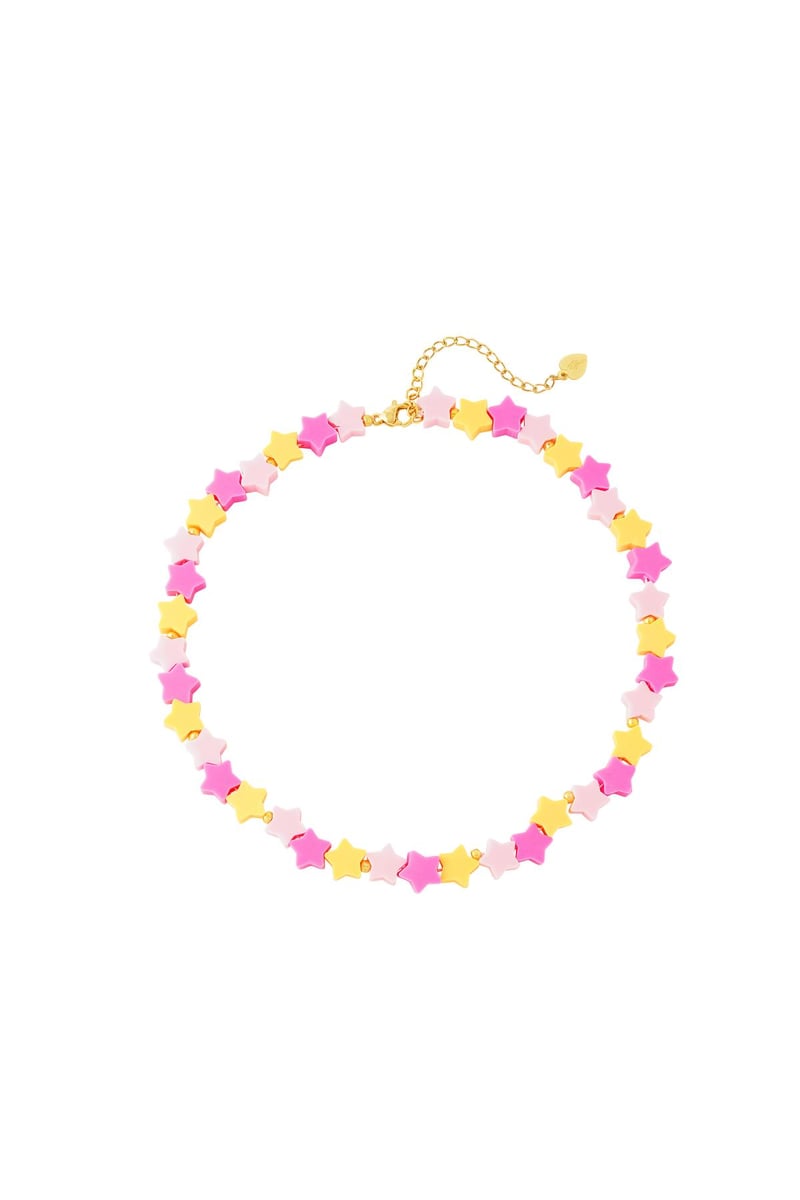 Kinderen - Sterrennacht ketting - Moeder-dochter collectie Rosé polymer clay