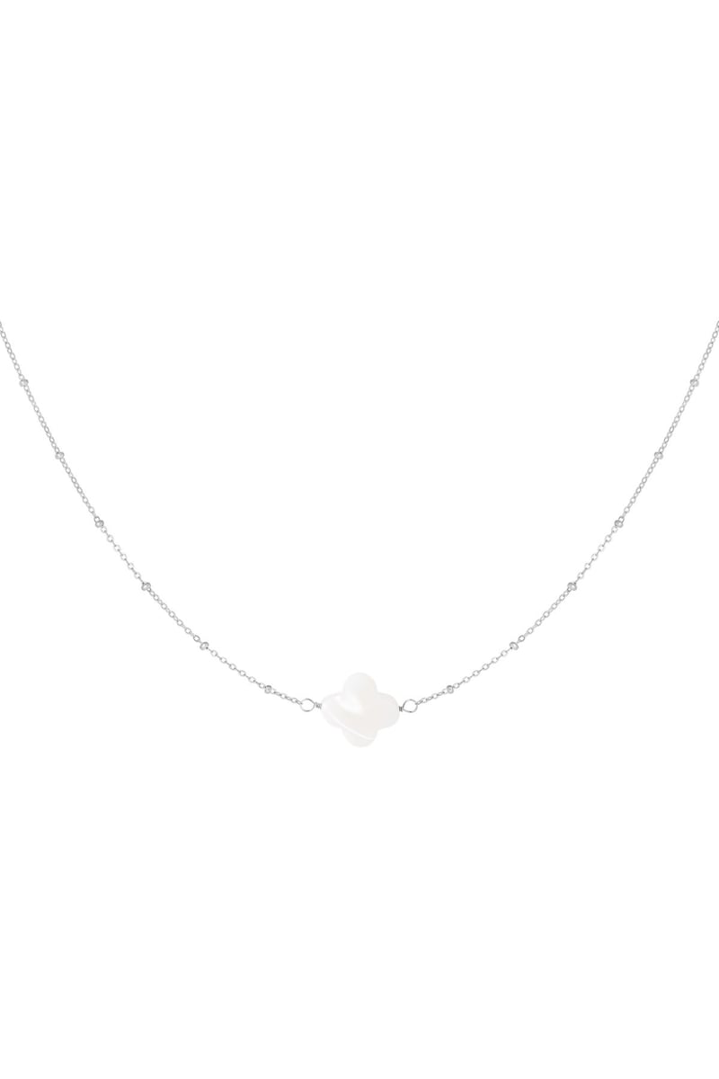 Ketting zeeschelp klaver Goud kleur Stainless Steel