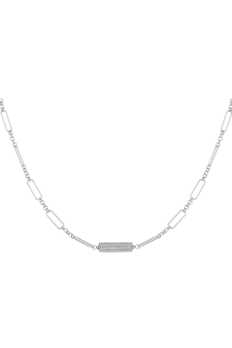 Schakelketting met bedel - zilver Stainless Steel