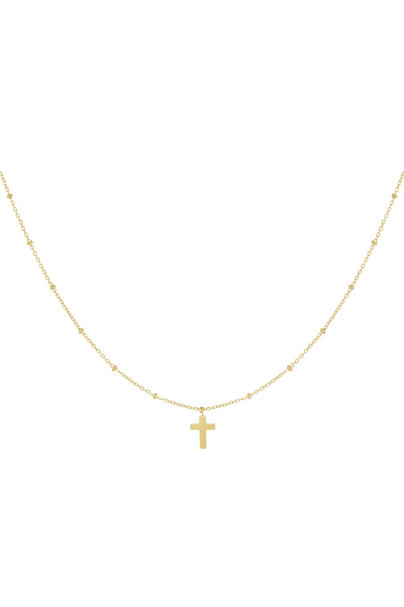 Ketting kruisje - Goud kleur Stainless Steel