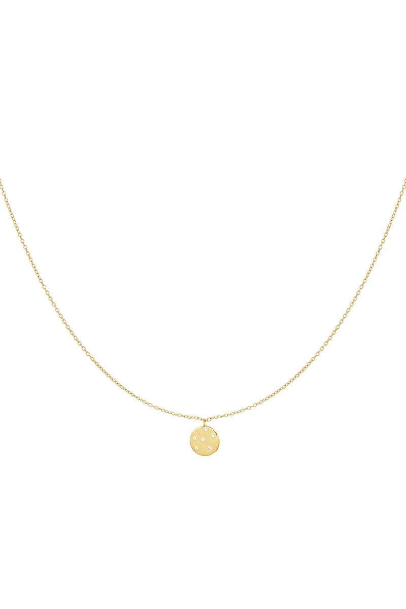 Ketting bedel met steentjes - 925 zilver