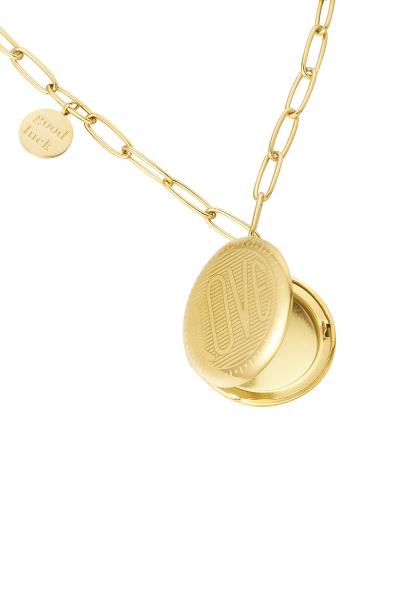 schakelketting ronde coin & good luck