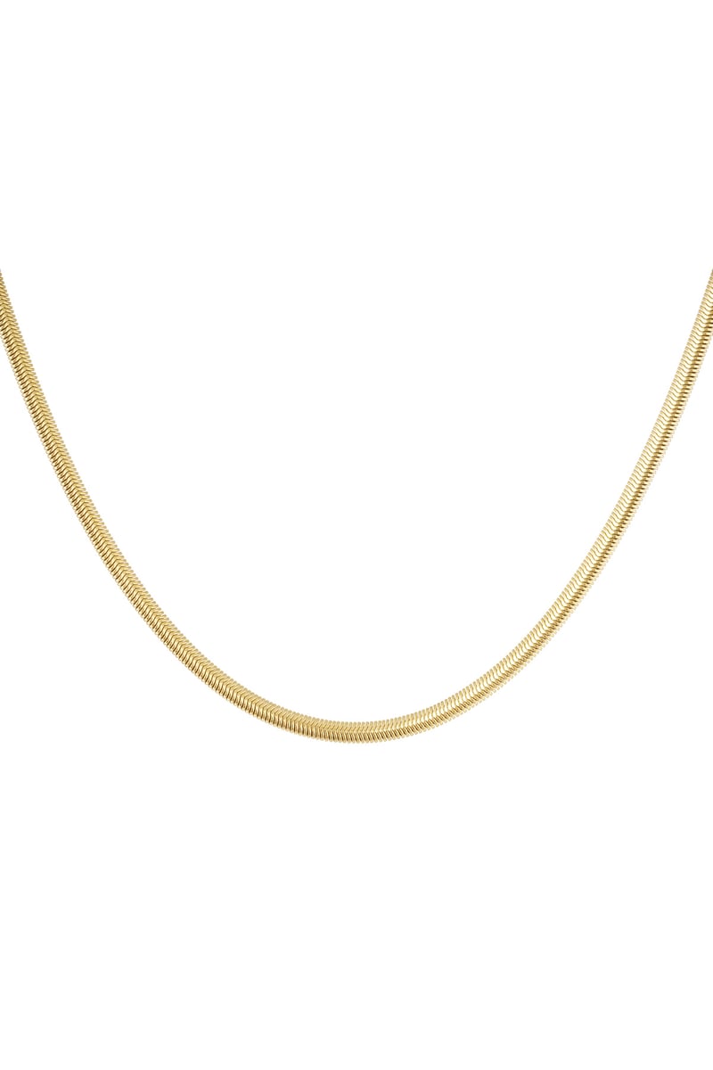 Ketting plat met print - Goud kleur-4.0MM