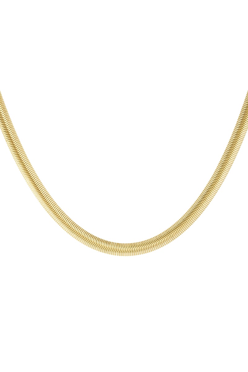 Ketting plat met print - Goud kleur-6.0MM