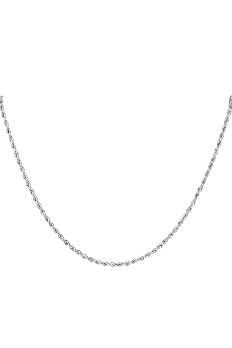 Unisex Roestvrijstalen Gedraaide Ketting 60CM - Goud kleur-3.0MM