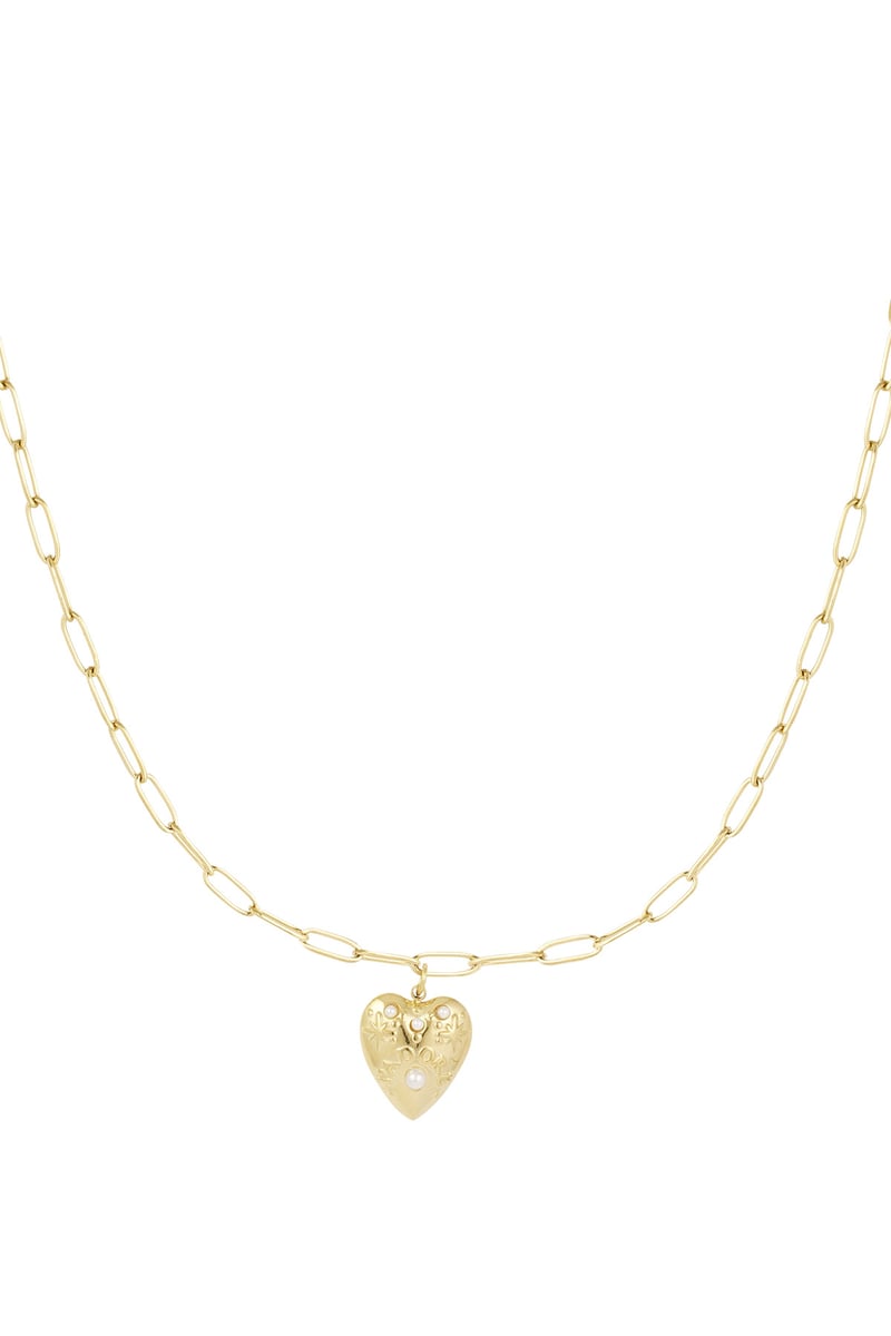 ketting hart van goud