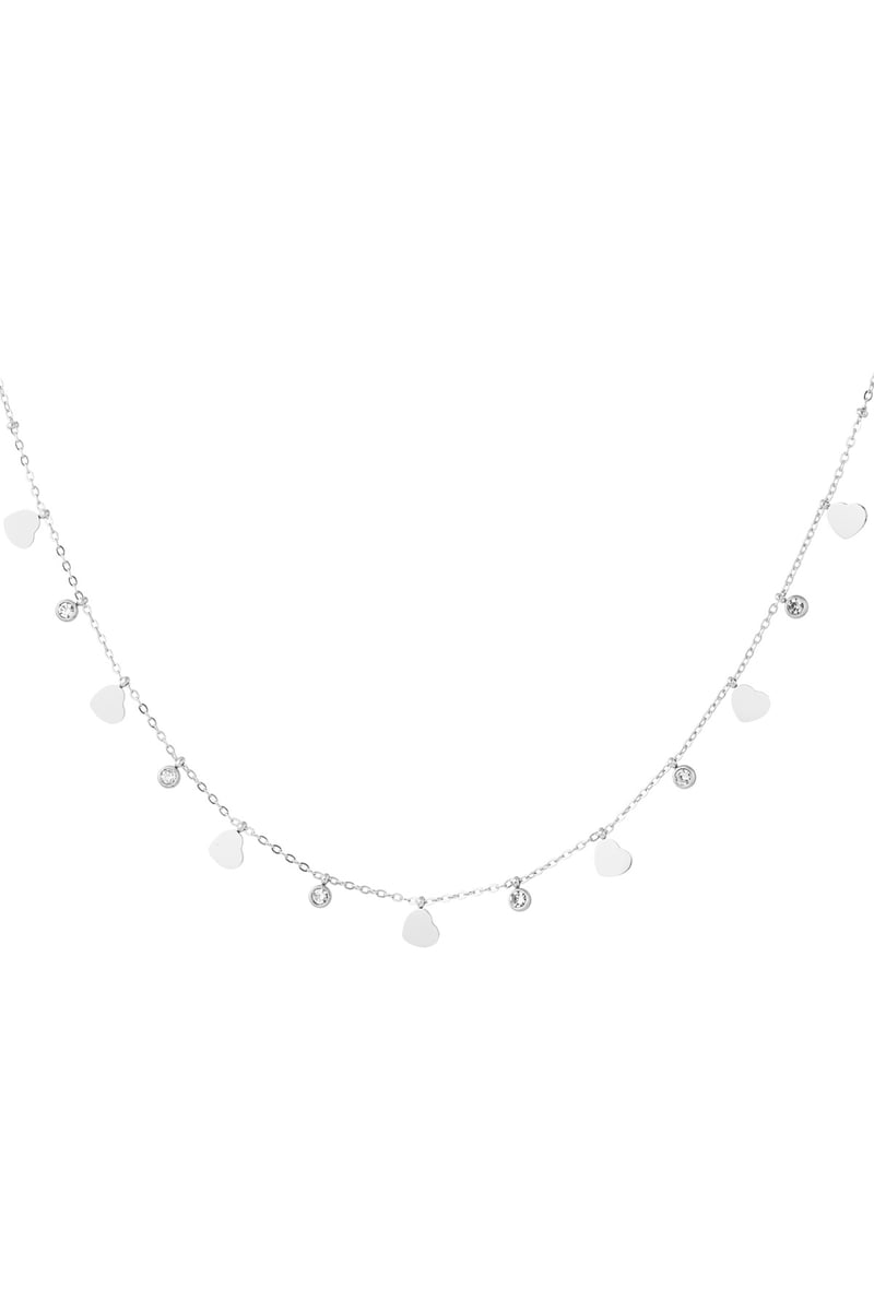 bedel ketting met harten en diamanten