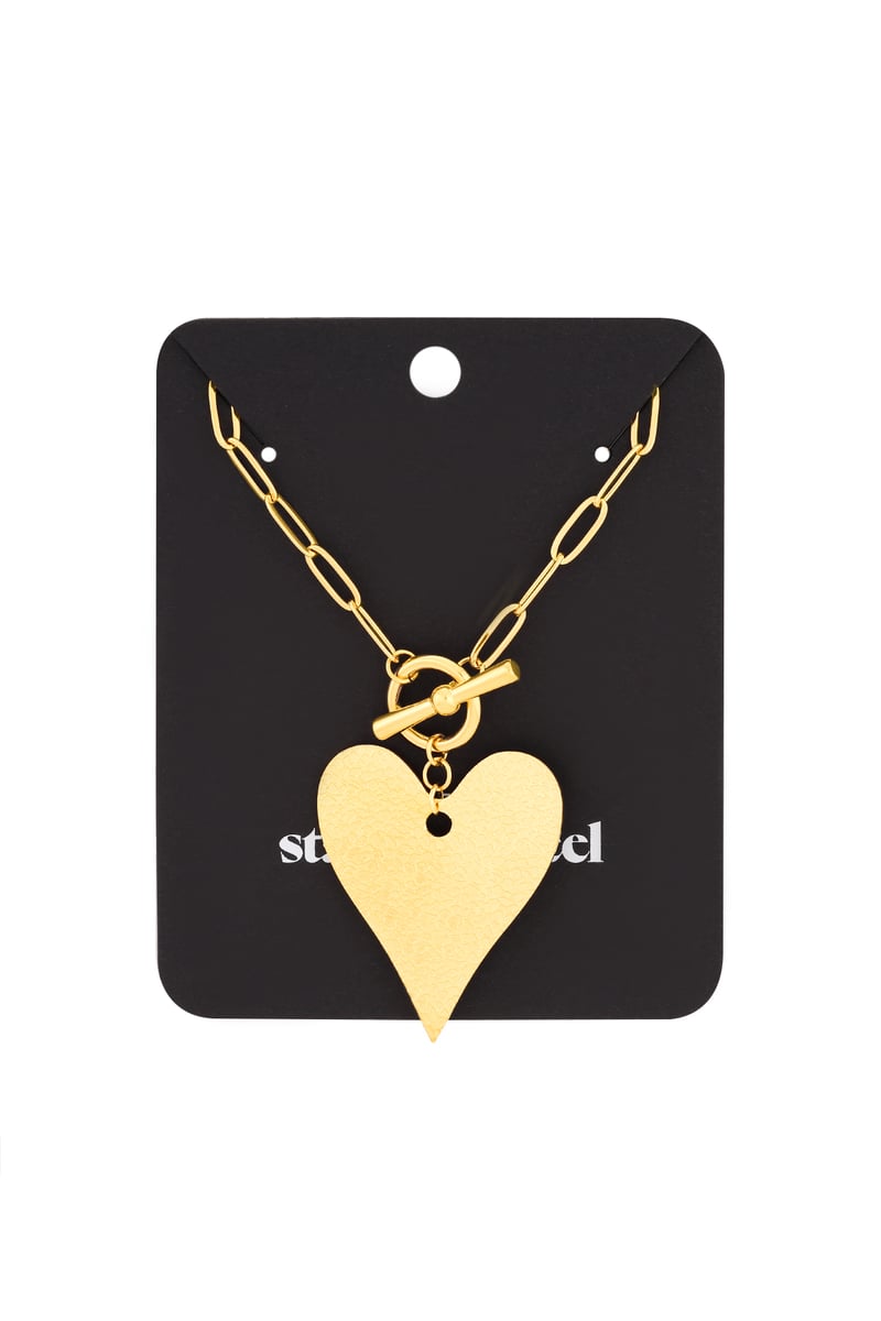 lang gekoppelde ketting groot hart