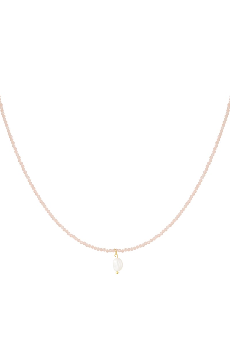 Ketting fancy moment parel - lichtroze