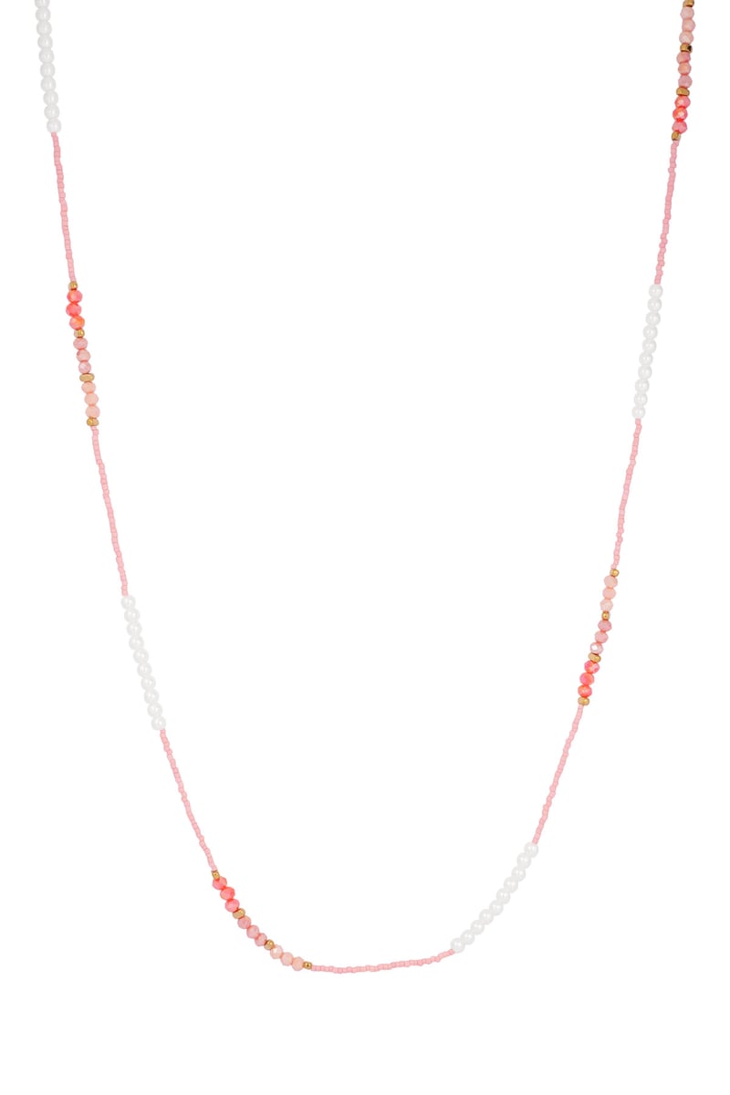 Ketting met kralen - roze