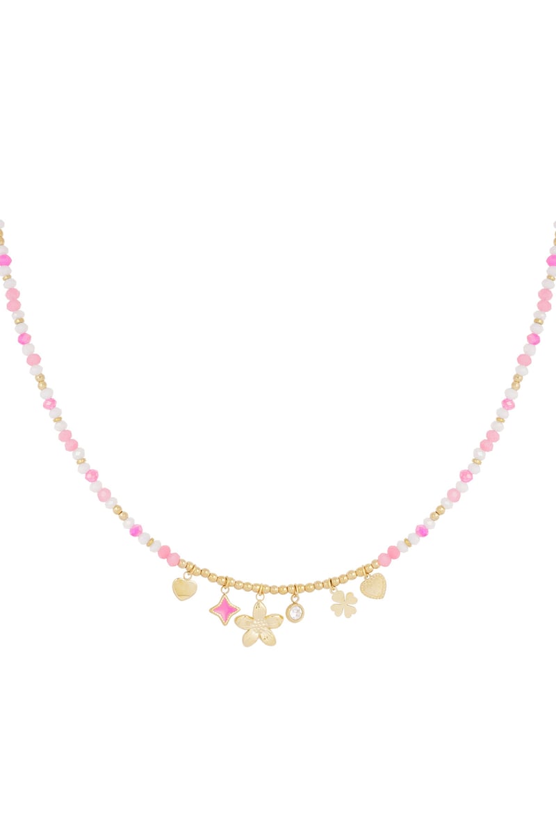 kleurrijke ketting summer lover - roze