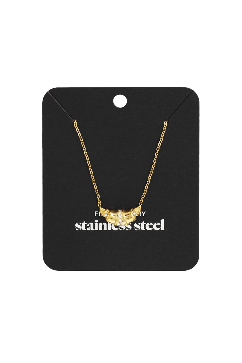 glitter croissant ketting