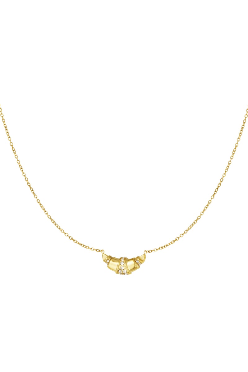 glitter croissant ketting