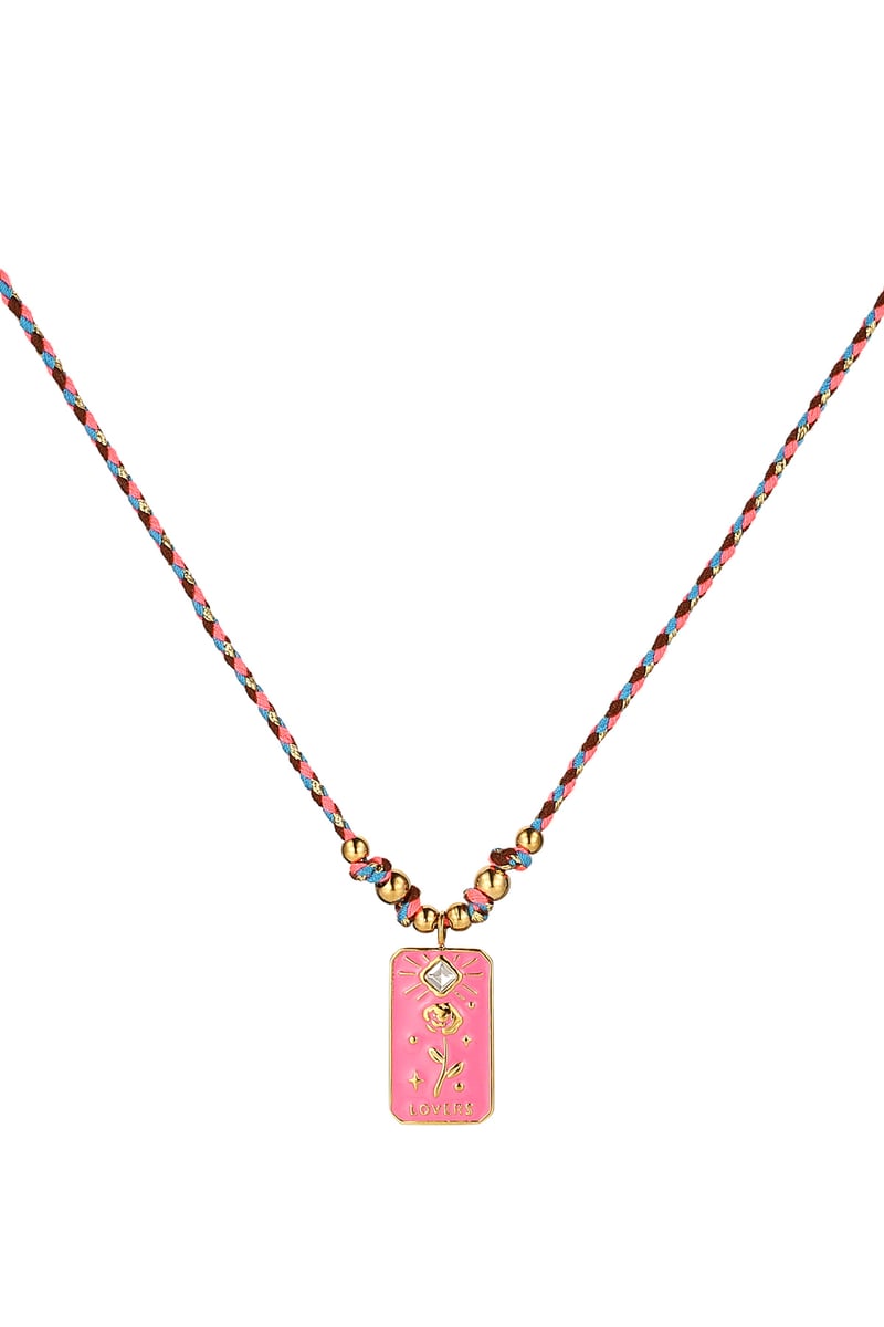 Ketting roses & roll - Fuchsia