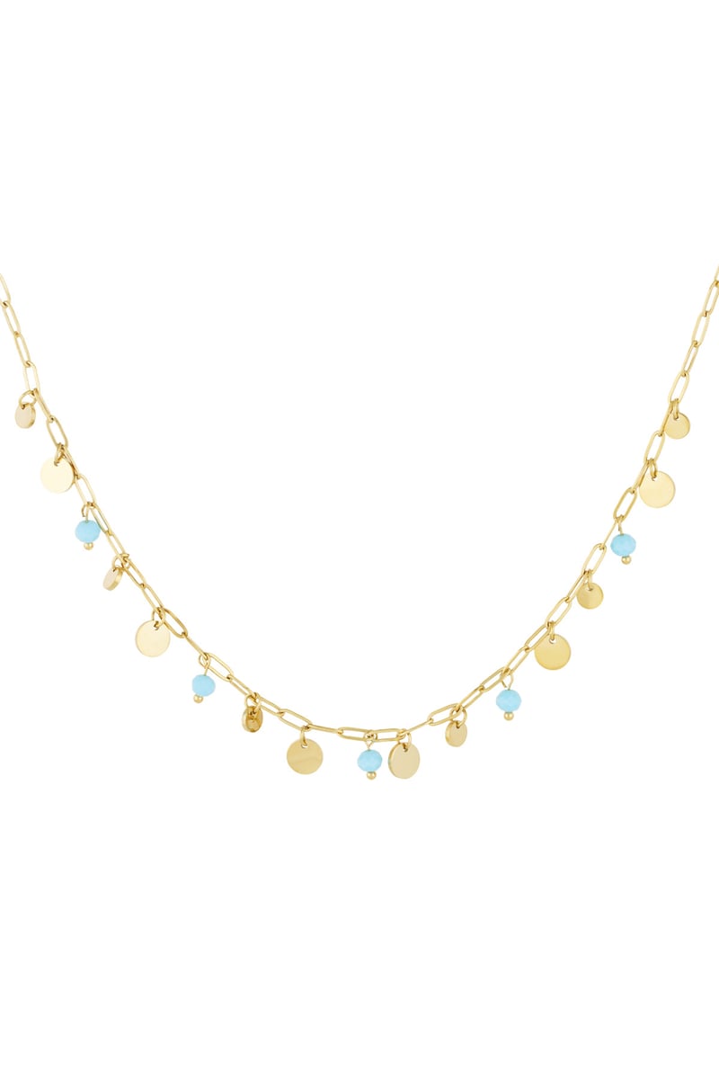 ketting mix van Goud kleur en rood - red