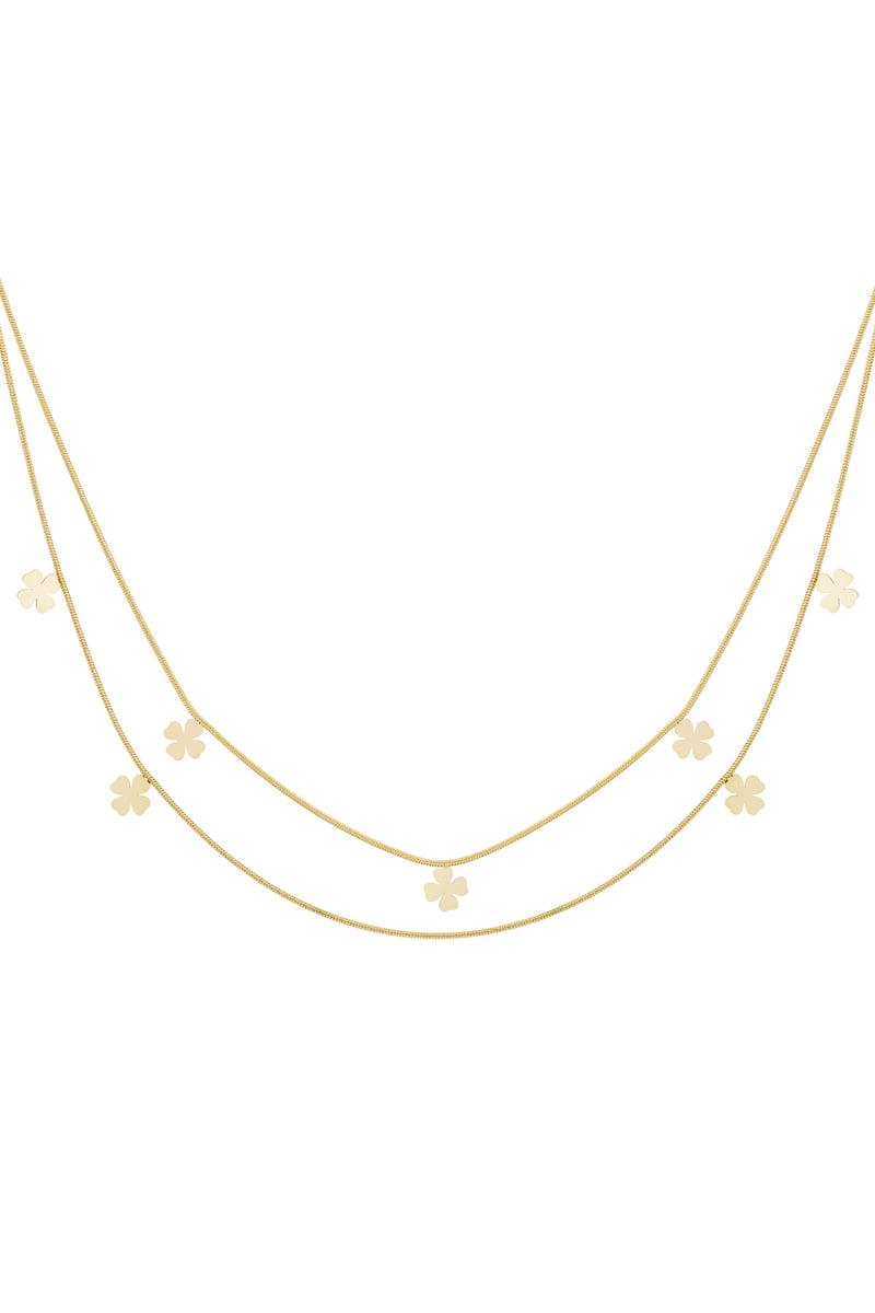 dubbele klaver ketting