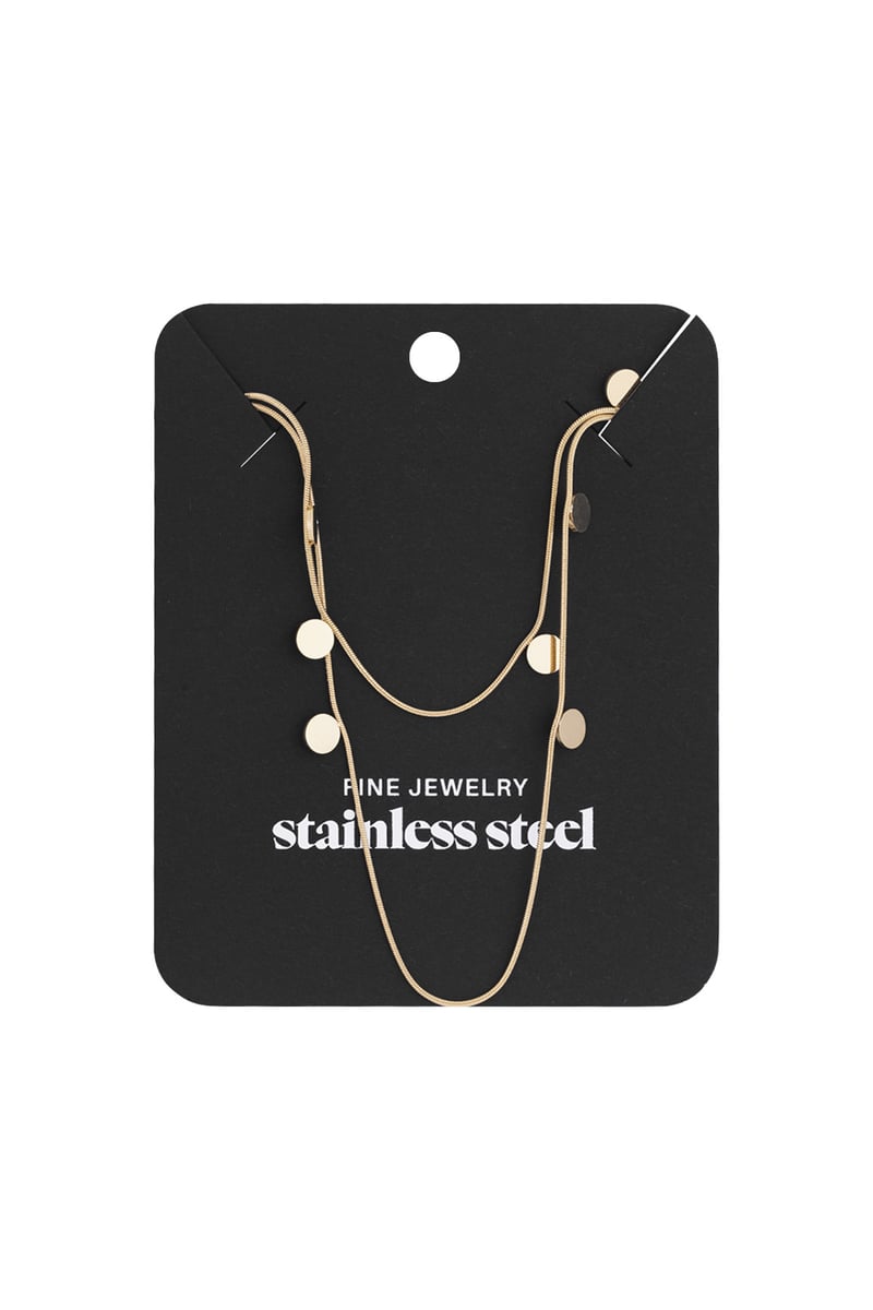 Dubbele ketting munten - Goudkleur