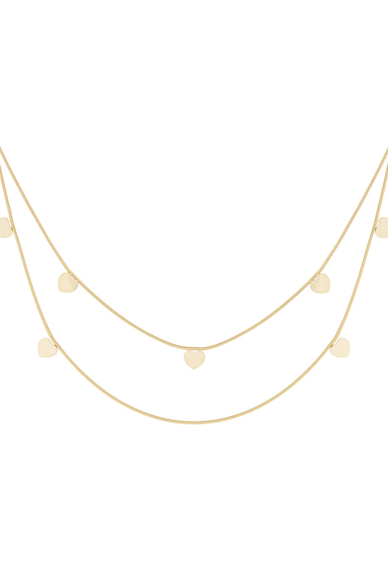dubbele hart ketting