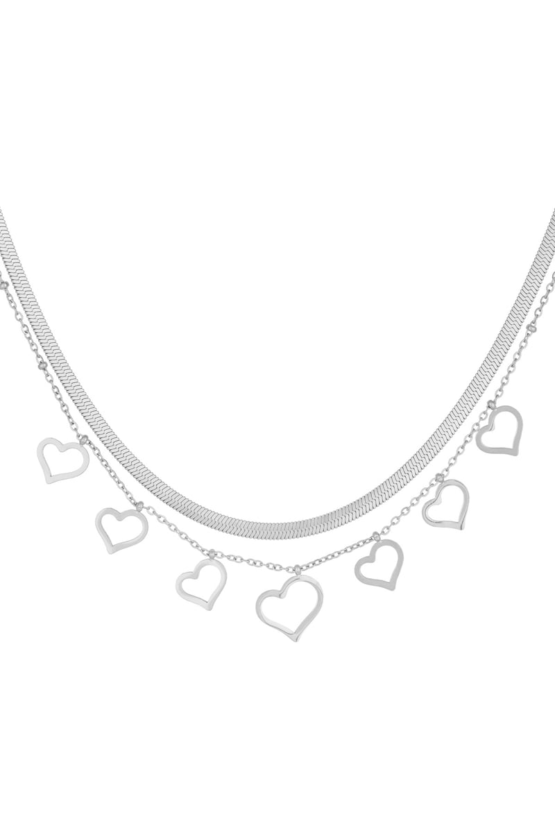 chunky heart ketting