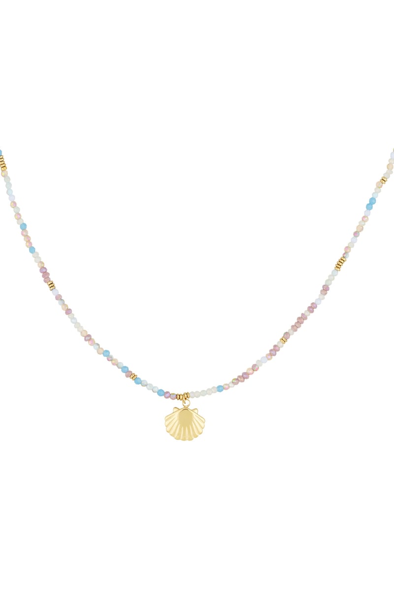 Kleurvolle schelp Ketting - Blue Gold
