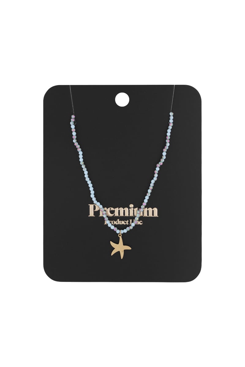 Ketting kleurrijke zeester - Lichtblauw