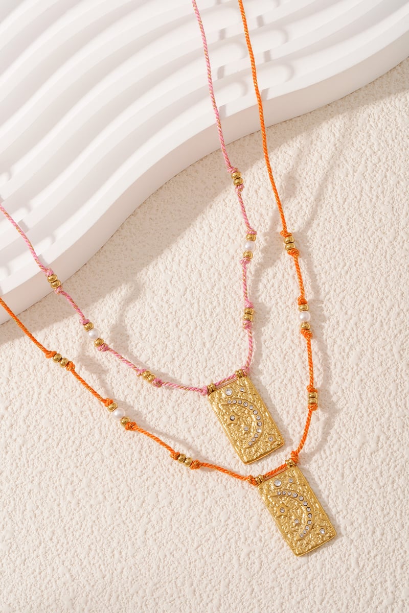 moony ketting - oranje &