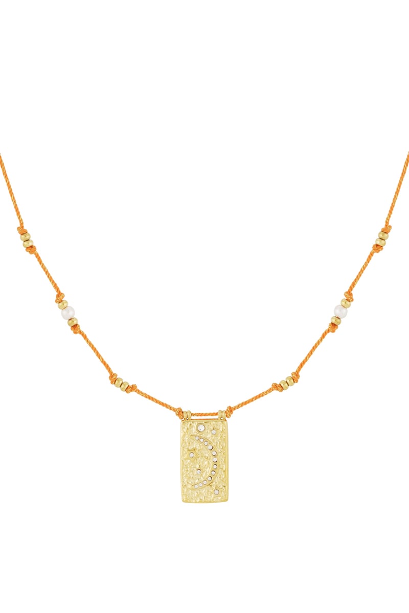 moony ketting - oranje &