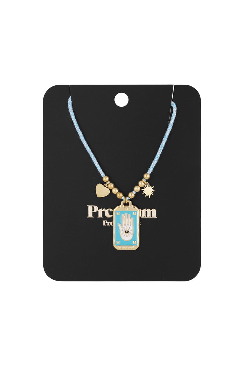 Eclipse Charm Necklace - Blue Gold kleur