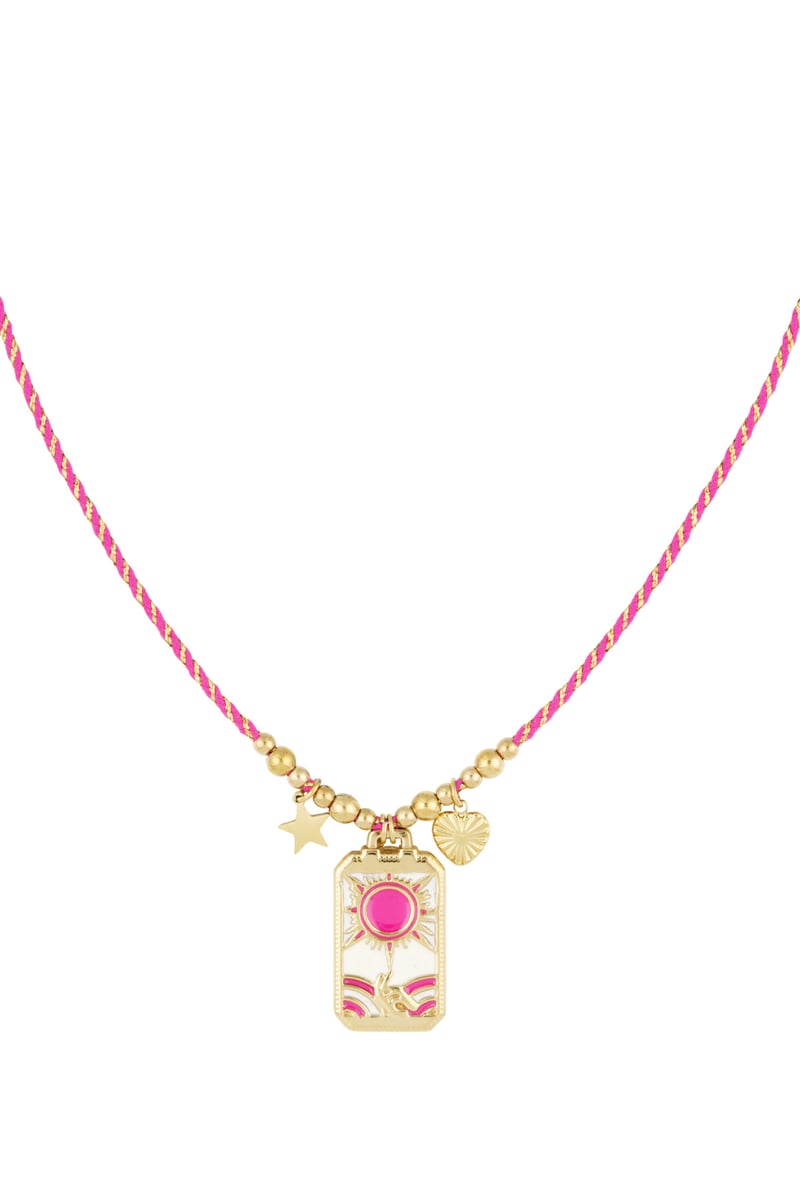 Eclipse Charm Necklace - Pink Gold kleur