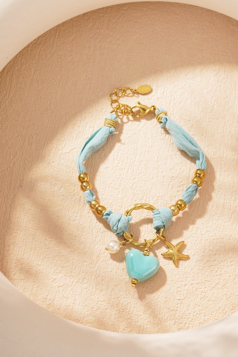 Flower Armband - Licht Blauw