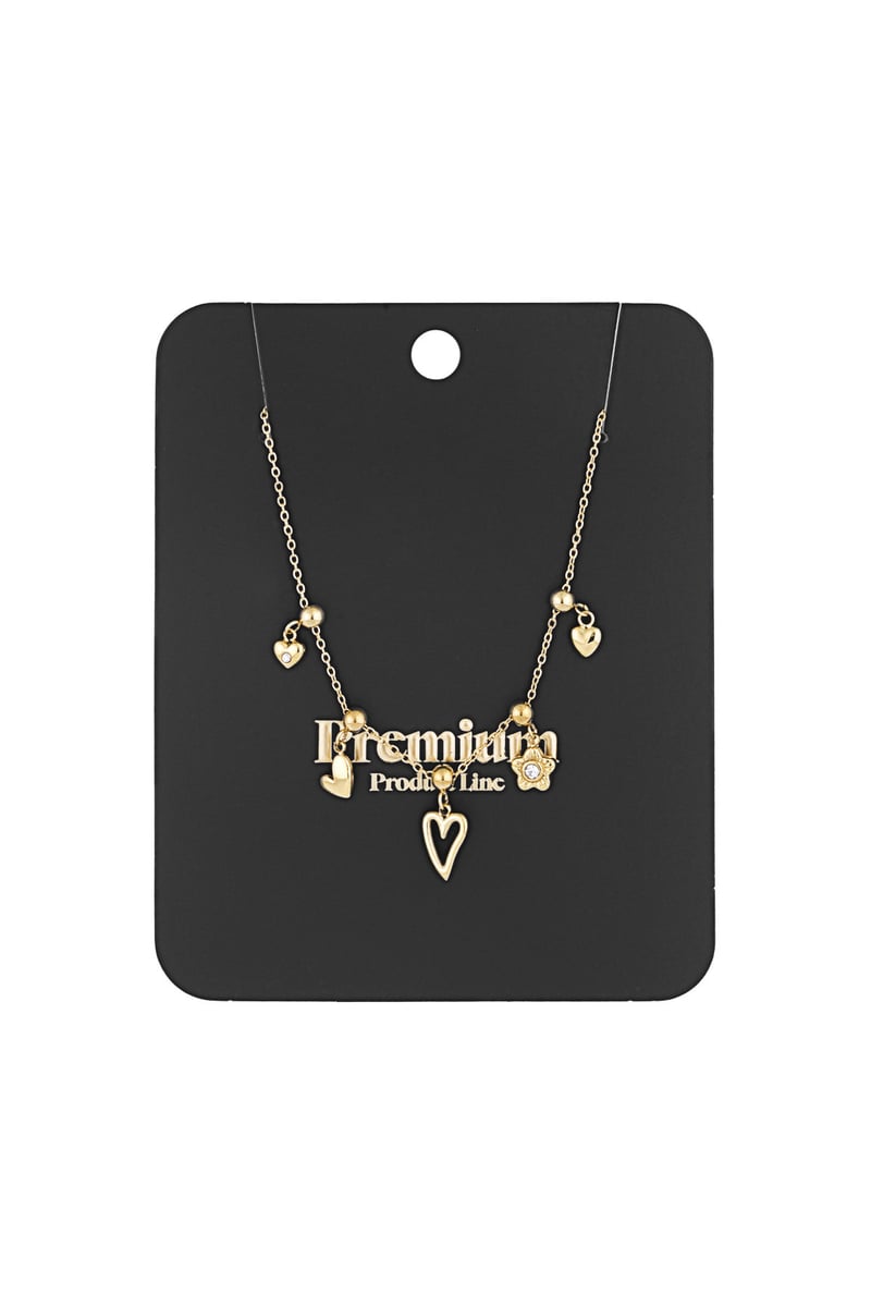 bedelketting bloemen en hartjes