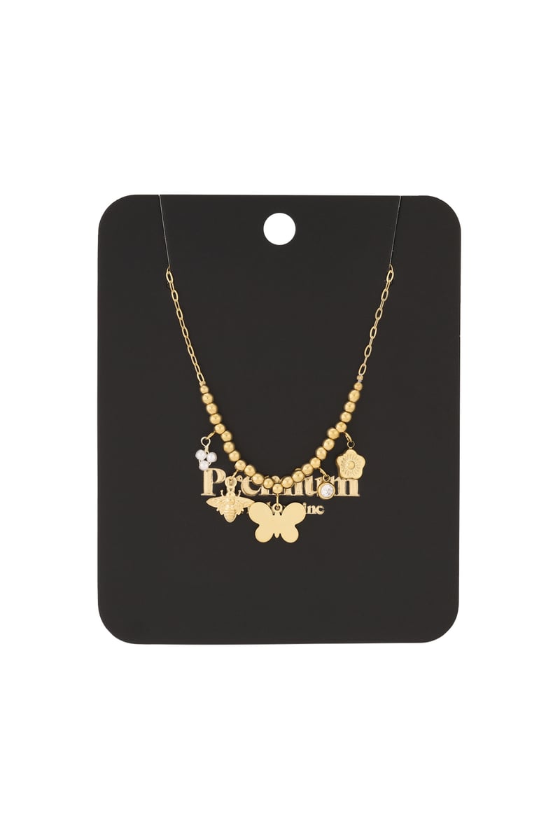 Butterfly Bliss ketting - goudkleur