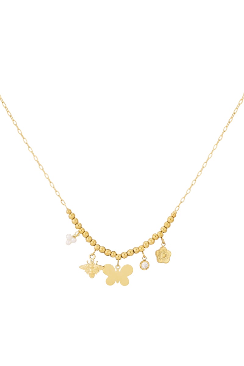 Butterfly Bliss ketting - goudkleur