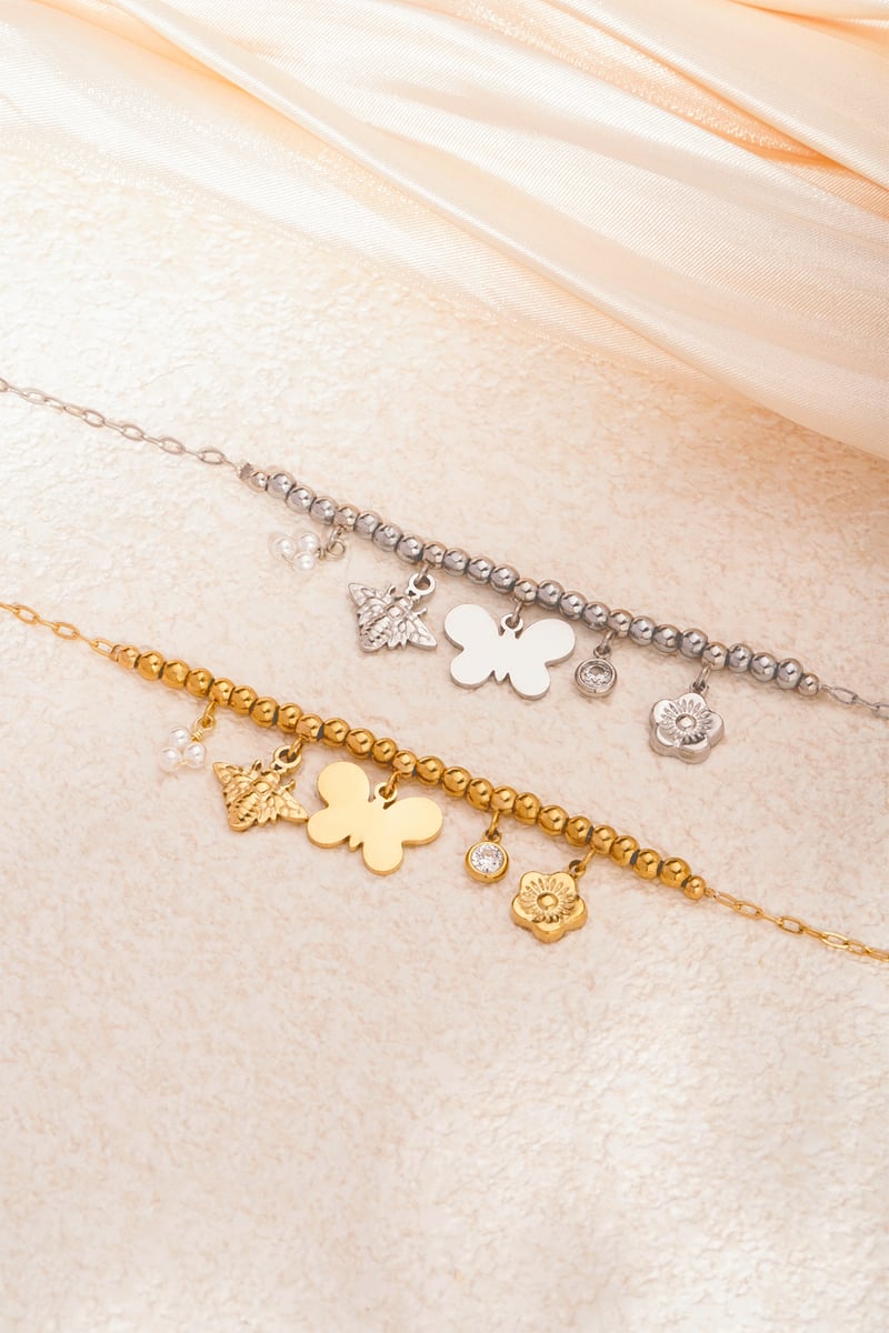 Butterfly Bliss ketting - goudkleur