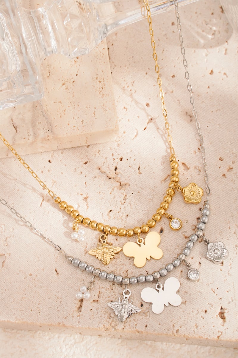 Butterfly Bliss ketting - goudkleur