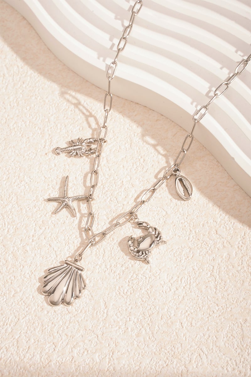 Beachy ketting - zilverkleur