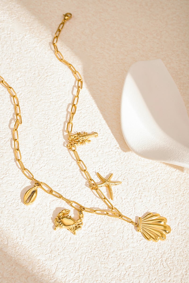 Beachy ketting - zilverkleur